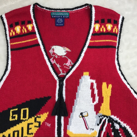 Collegiate Eagles Eye Knit Vest FSU Seminoles XL - Picture 2 of 8